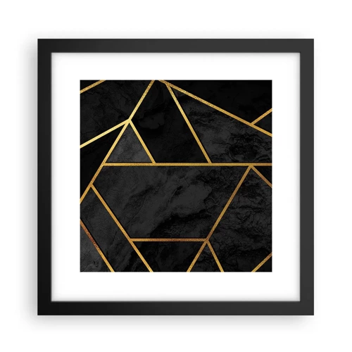 Poster in black frame - Darkness and Brighness - 30x30 cm