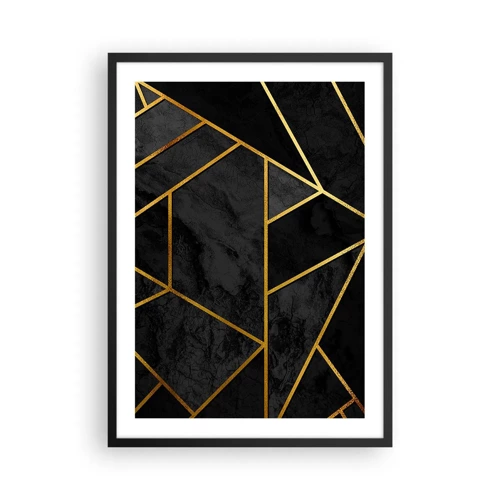 Poster in black frame - Darkness and Brighness - 50x70 cm