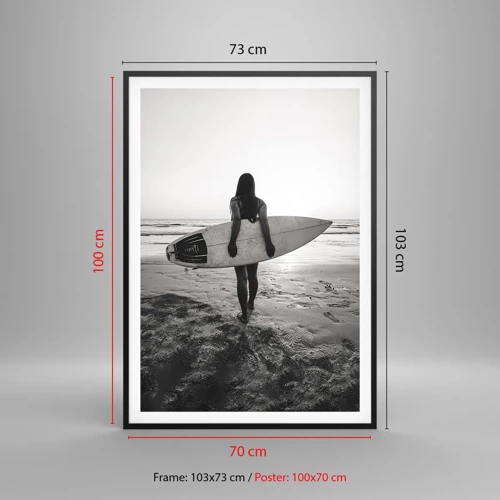 Poster in black frame - Daughter of Sea Wave - 70x100 cm