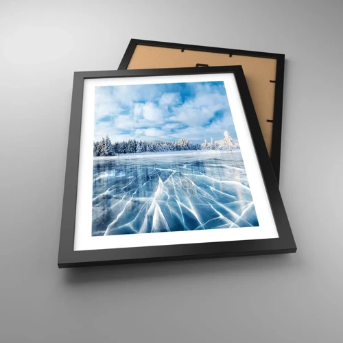 Poster in black frame - Dazling and Crystalline View - 30x40 cm