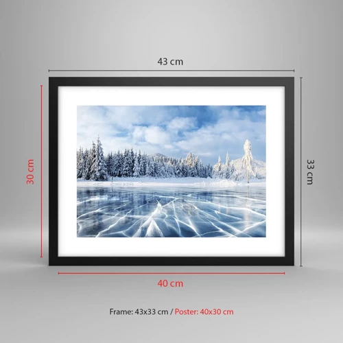 Poster in black frame - Dazling and Crystalline View - 40x30 cm