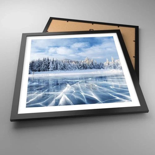 Poster in black frame - Dazling and Crystalline View - 40x40 cm