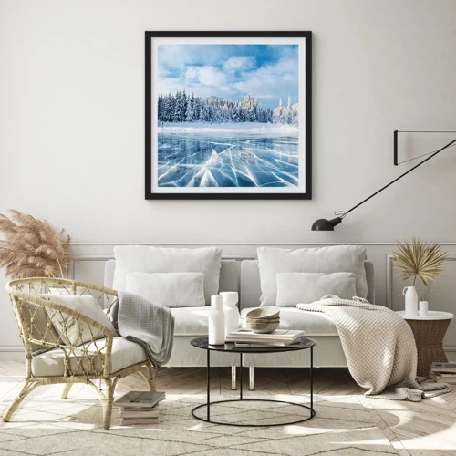 Poster in black frame - Dazling and Crystalline View - 40x40 cm
