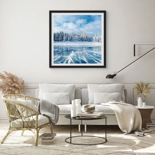 Poster in black frame - Dazling and Crystalline View - 50x50 cm