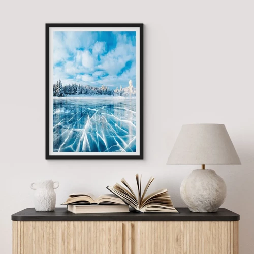 Poster in black frame - Dazling and Crystalline View - 50x70 cm