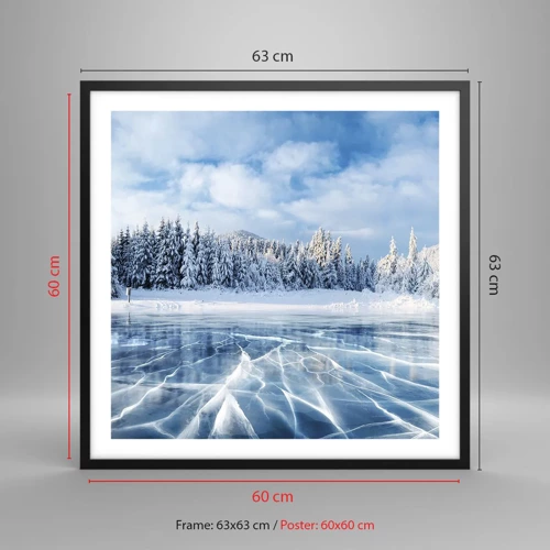 Poster in black frame - Dazling and Crystalline View - 60x60 cm