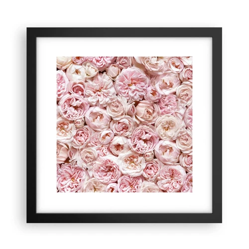Poster in black frame - Decked with Roses - 30x30 cm