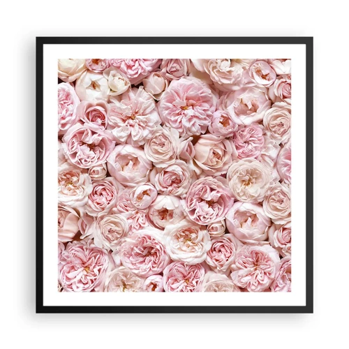 Poster in black frame - Decked with Roses - 60x60 cm