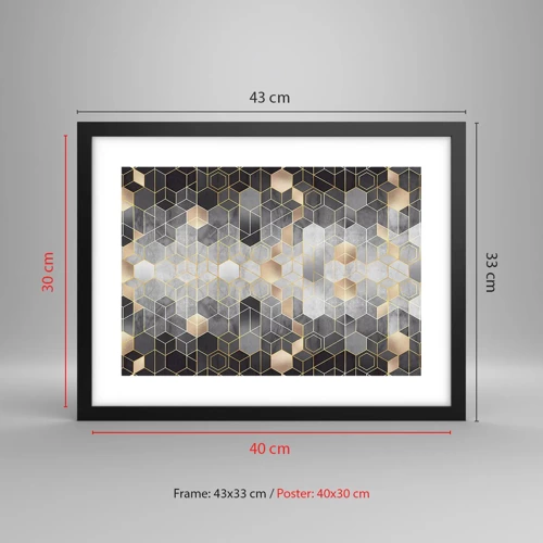 Poster in black frame - Diamond Composition - 40x30 cm