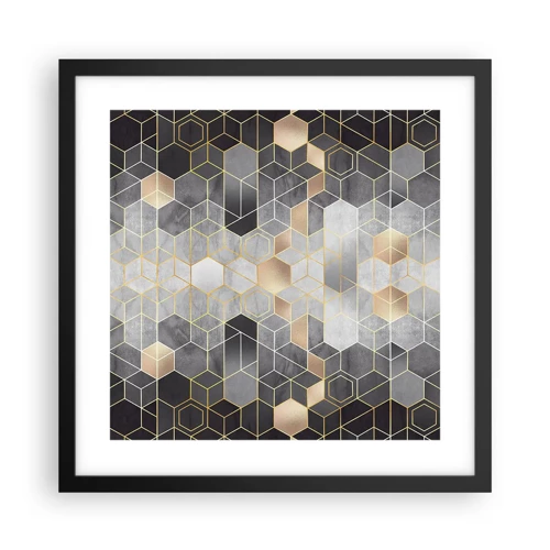 Poster in black frame - Diamond Composition - 40x40 cm