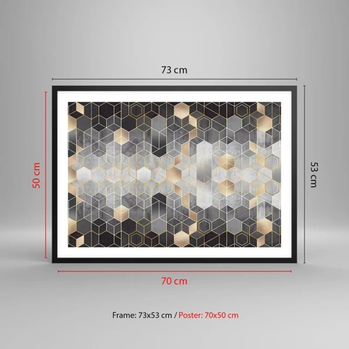 Poster in black frame - Diamond Composition - 70x50 cm