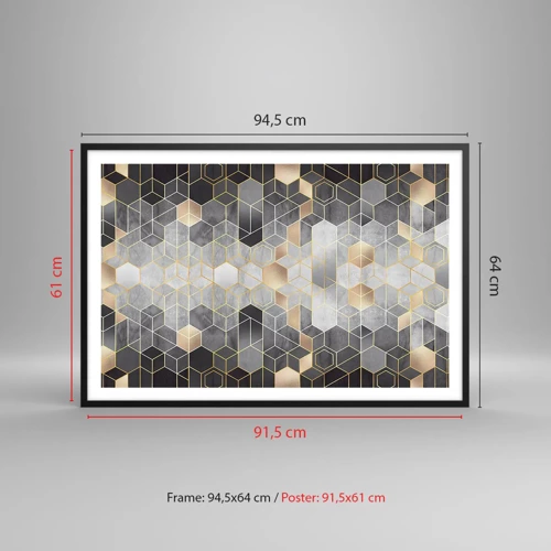 Poster in black frame - Diamond Composition - 91x61 cm