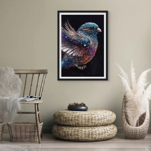 Poster in black frame - Diamond Sparrow - 30x40 cm