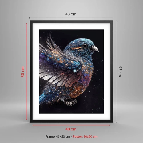 Poster in black frame - Diamond Sparrow - 40x50 cm