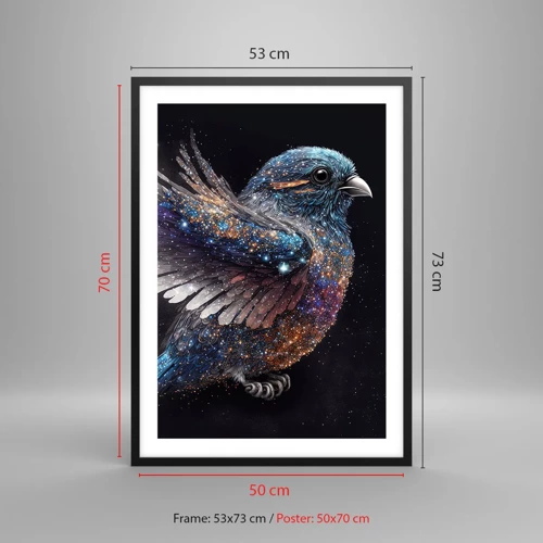 Poster in black frame - Diamond Sparrow - 50x70 cm