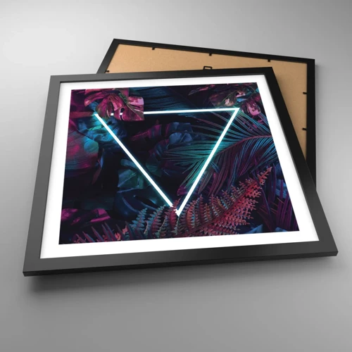 Poster in black frame - Disco Style Garden - 40x40 cm