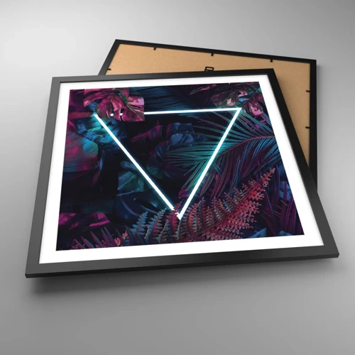 Poster in black frame - Disco Style Garden - 50x50 cm