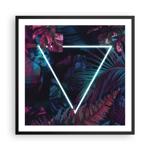 Poster in black frame - Disco Style Garden - 60x60 cm