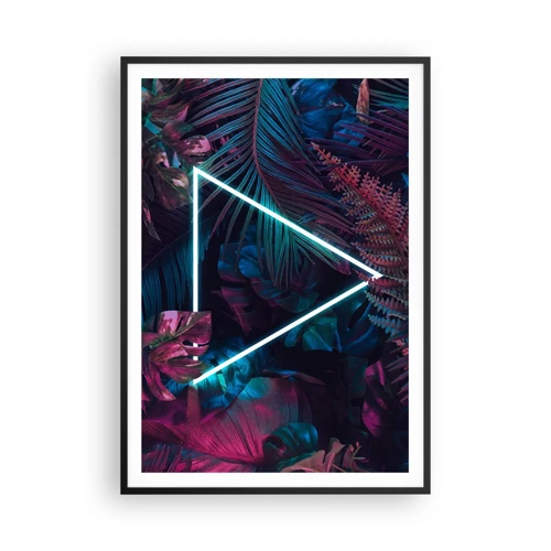 Poster in black frame - Disco Style Garden - 70x100 cm