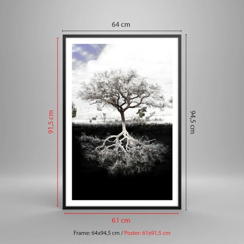 Poster in black frame - Discovery of the Nature of the World - 61x91 cm