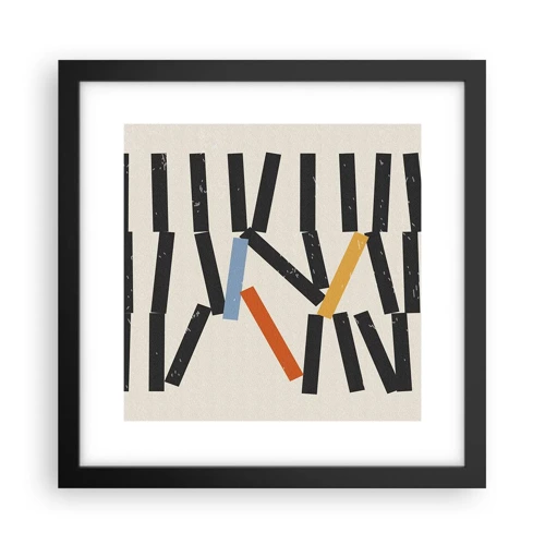 Poster in black frame - Domino - Composition - 30x30 cm