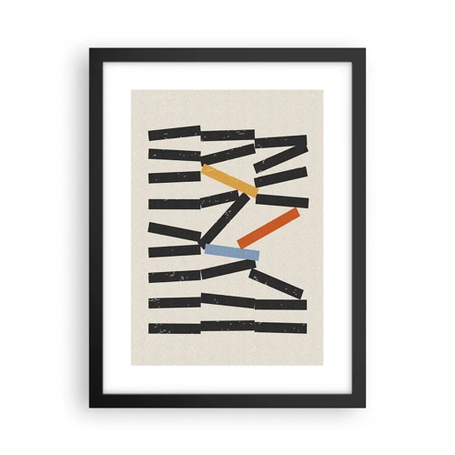 Poster in black frame - Domino - Composition - 30x40 cm