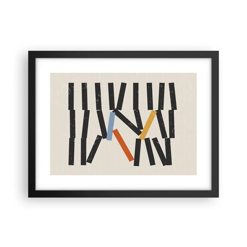 Poster in black frame - Domino - Composition - 40x30 cm