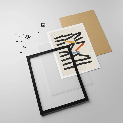 Poster in black frame - Domino - Composition - 61x91 cm