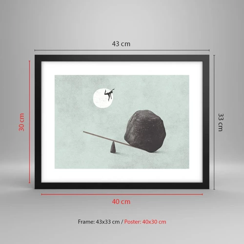 Poster in black frame - Dream Come True - 40x30 cm