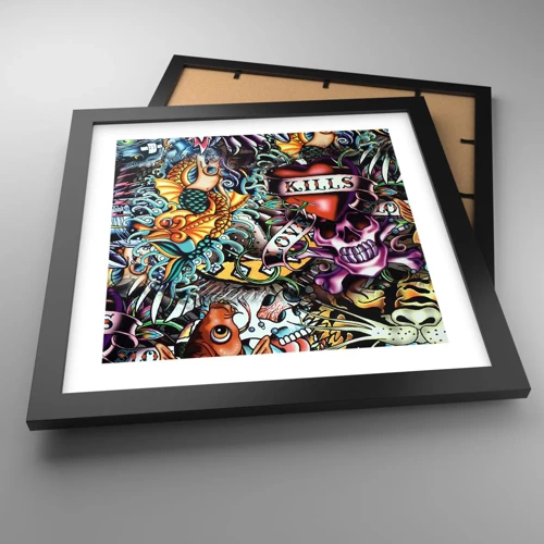 Poster in black frame - Dream of a Tattoo Artist - 30x30 cm