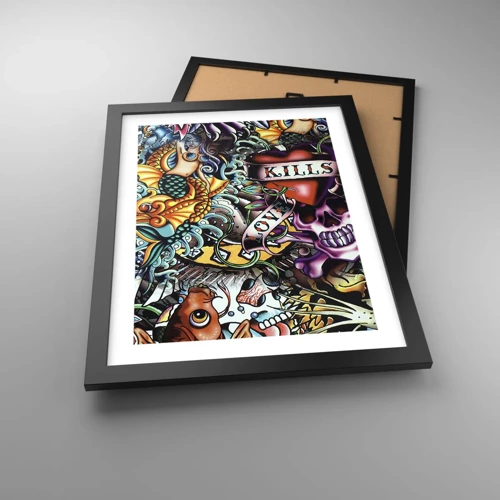 Poster in black frame - Dream of a Tattoo Artist - 30x40 cm