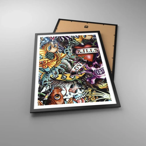 Poster in black frame - Dream of a Tattoo Artist - 50x70 cm