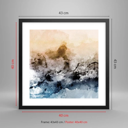 Poster in black frame - Drowned in Fog - 40x40 cm