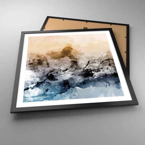 Poster in black frame - Drowned in Fog - 50x50 cm