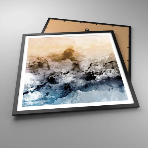 Poster in black frame - Drowned in Fog - 60x60 cm