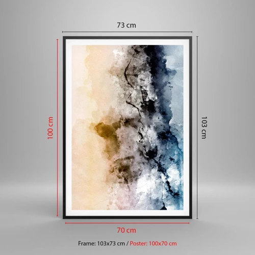 Poster in black frame - Drowned in Fog - 70x100 cm