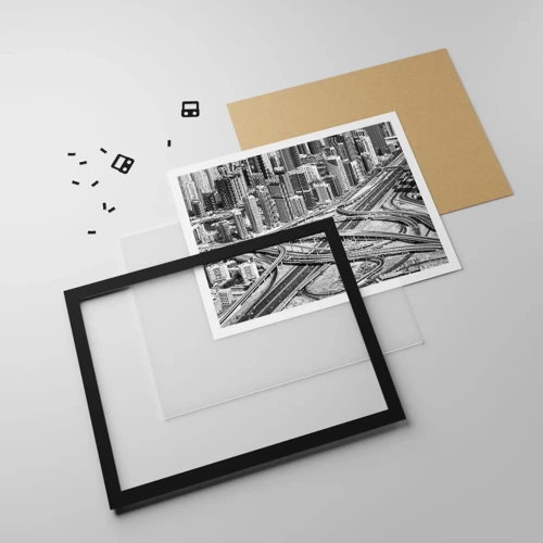 Poster in black frame - Dubai - Impossible City - 100x70 cm