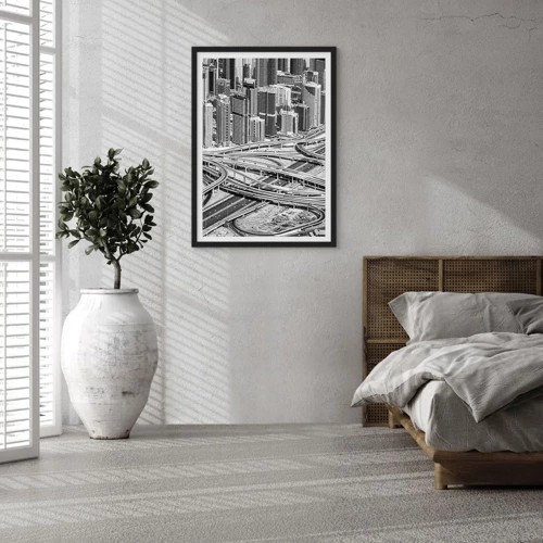 Poster in black frame - Dubai - Impossible City - 30x40 cm