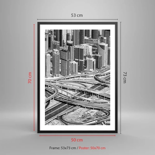 Poster in black frame - Dubai - Impossible City - 50x70 cm
