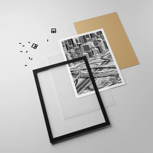 Poster in black frame - Dubai - Impossible City - 50x70 cm