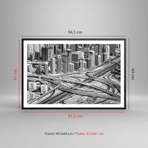 Poster in black frame - Dubai - Impossible City - 91x61 cm