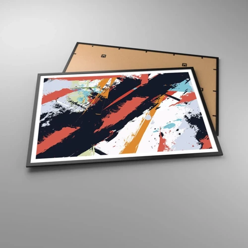 Poster in black frame - Dynamic Composition - 100x70 cm
