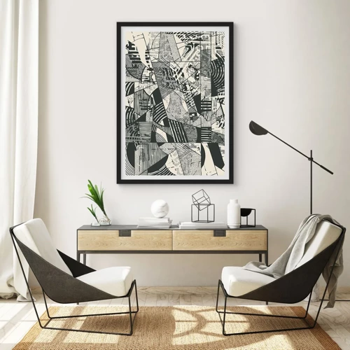 Poster in black frame - Dynamics of Contemporaneity - 50x70 cm