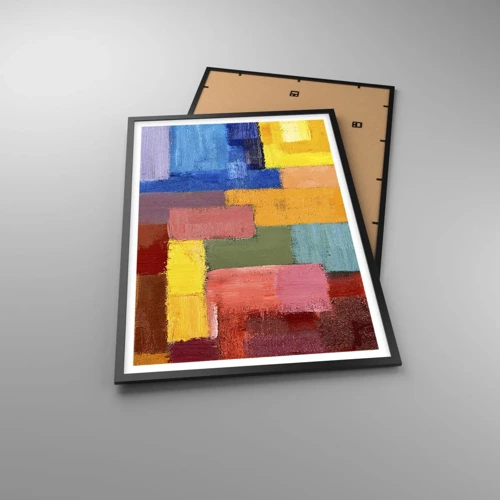 Poster in black frame - Each Different, All Colourful - 61x91 cm