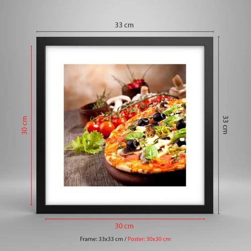 Poster in black frame - Earthly Ingredients - 30x30 cm