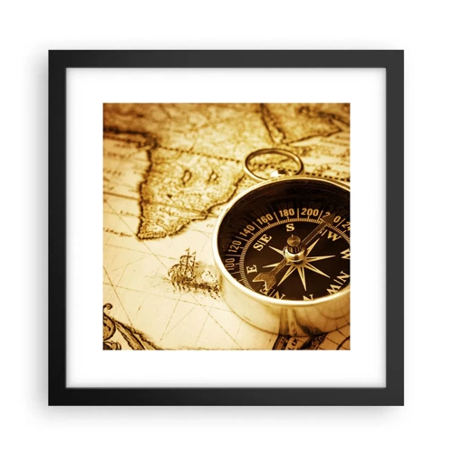 Poster in black frame - East or West? - 30x30 cm