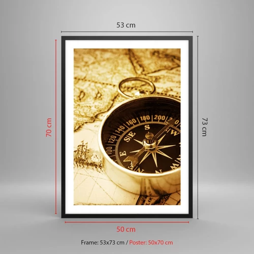 Poster in black frame - East or West? - 50x70 cm