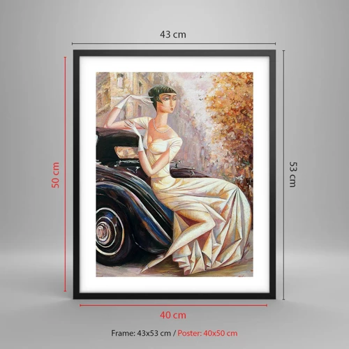 Poster in black frame - Elegance - Retro Style - 40x50 cm