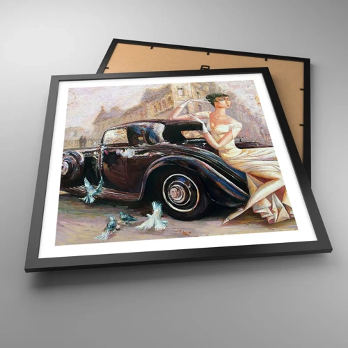 Poster in black frame - Elegance - Retro Style - 50x50 cm