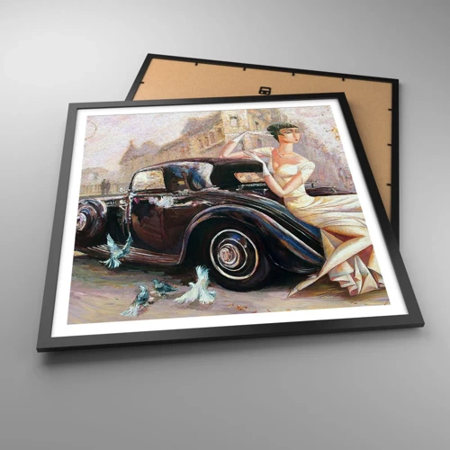 Poster in black frame - Elegance - Retro Style - 60x60 cm